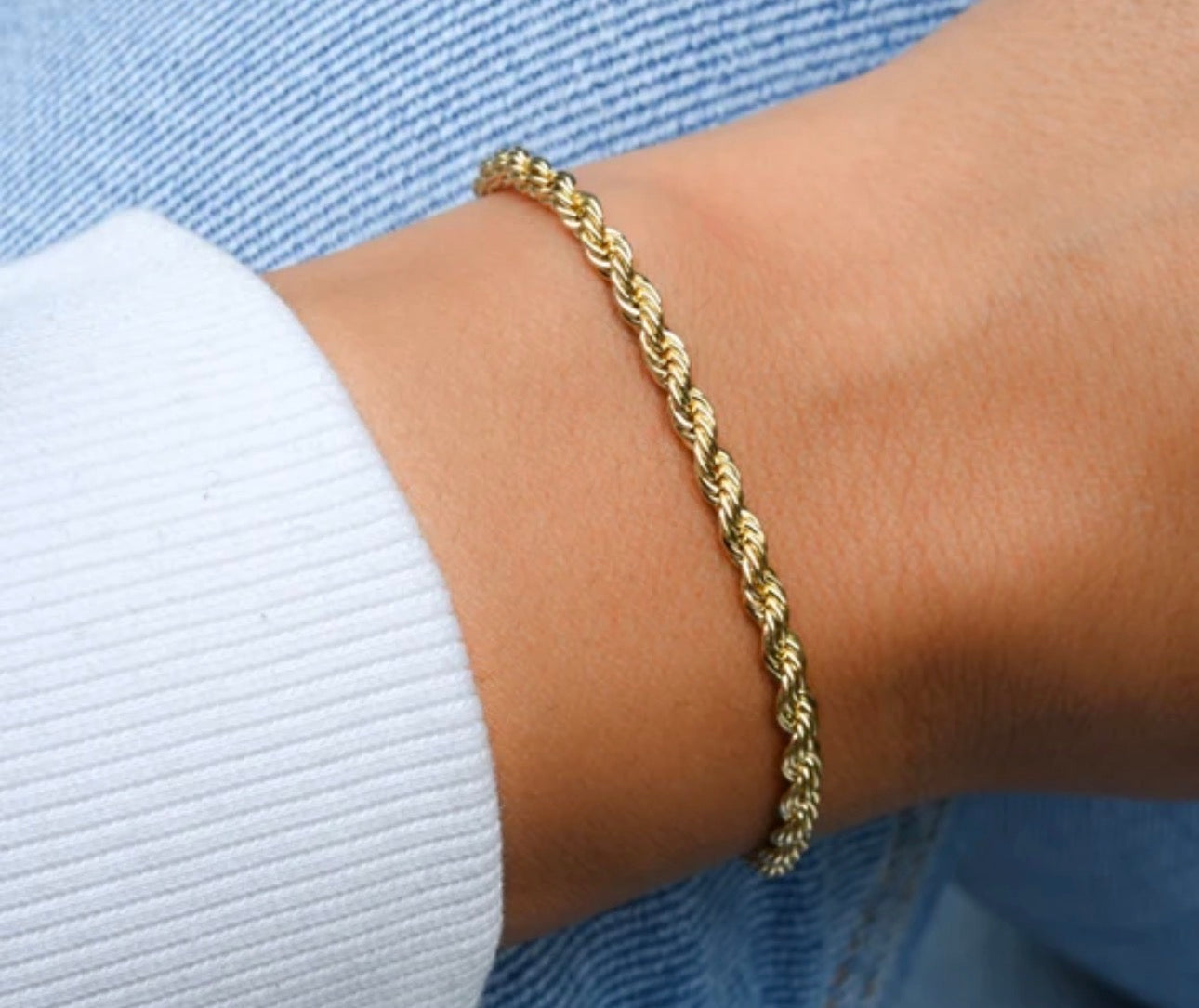 18k Rope Chain Bracelet