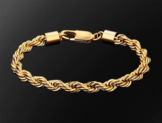 18k Rope Chain Bracelet