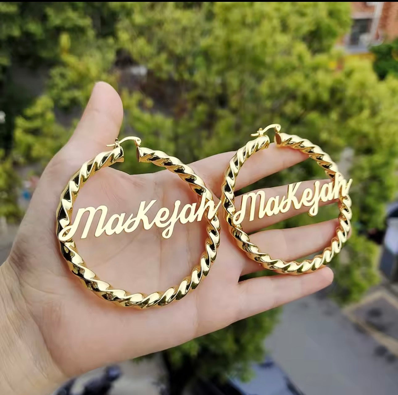 Custom Rope Hoop Earrings