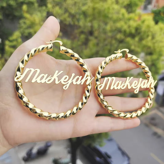 Custom Rope Hoop Earrings