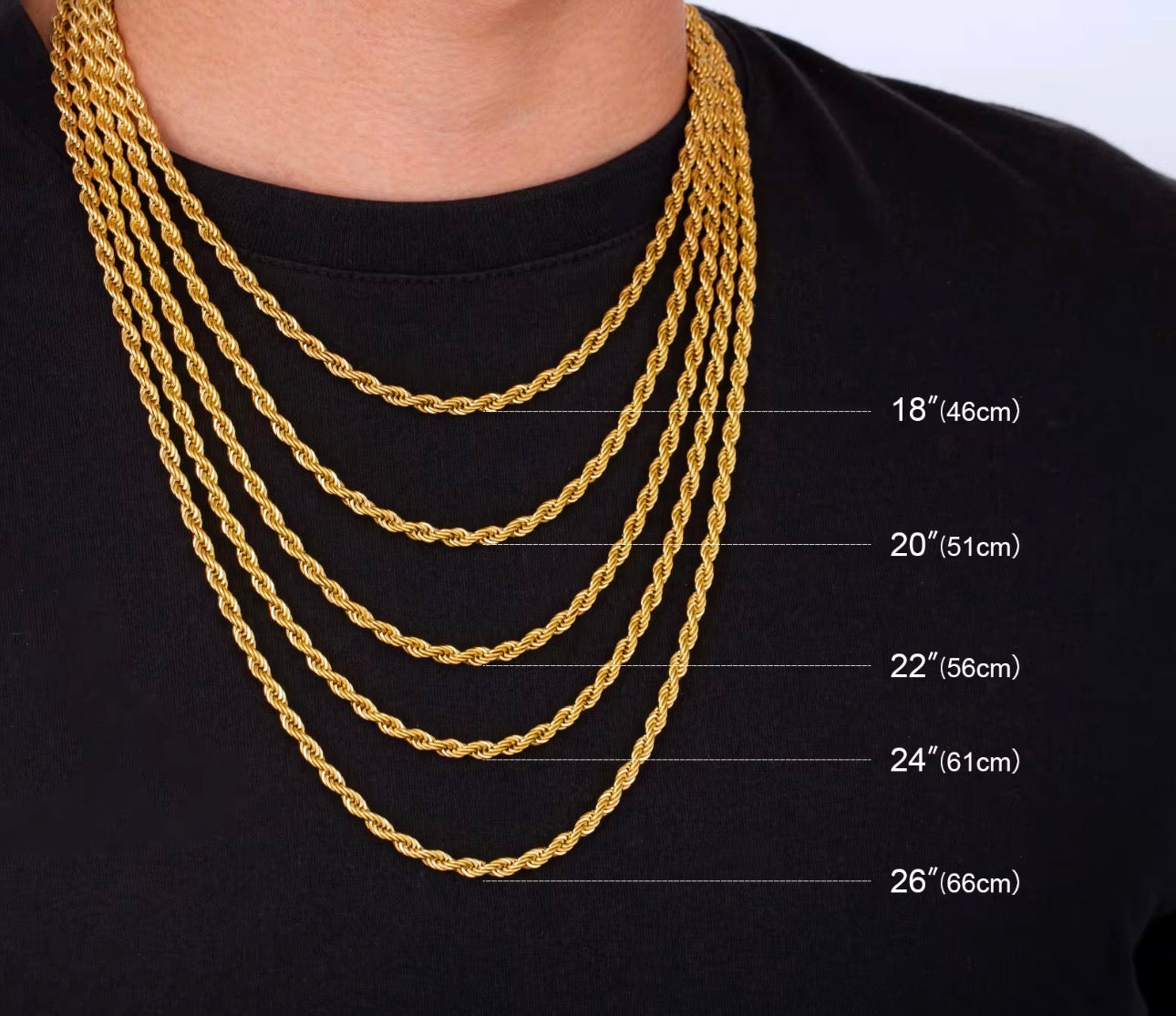 18k Rope Chain