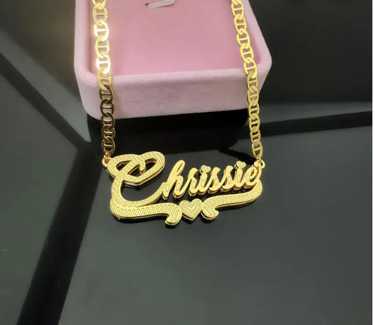Double Plated Name Necklace