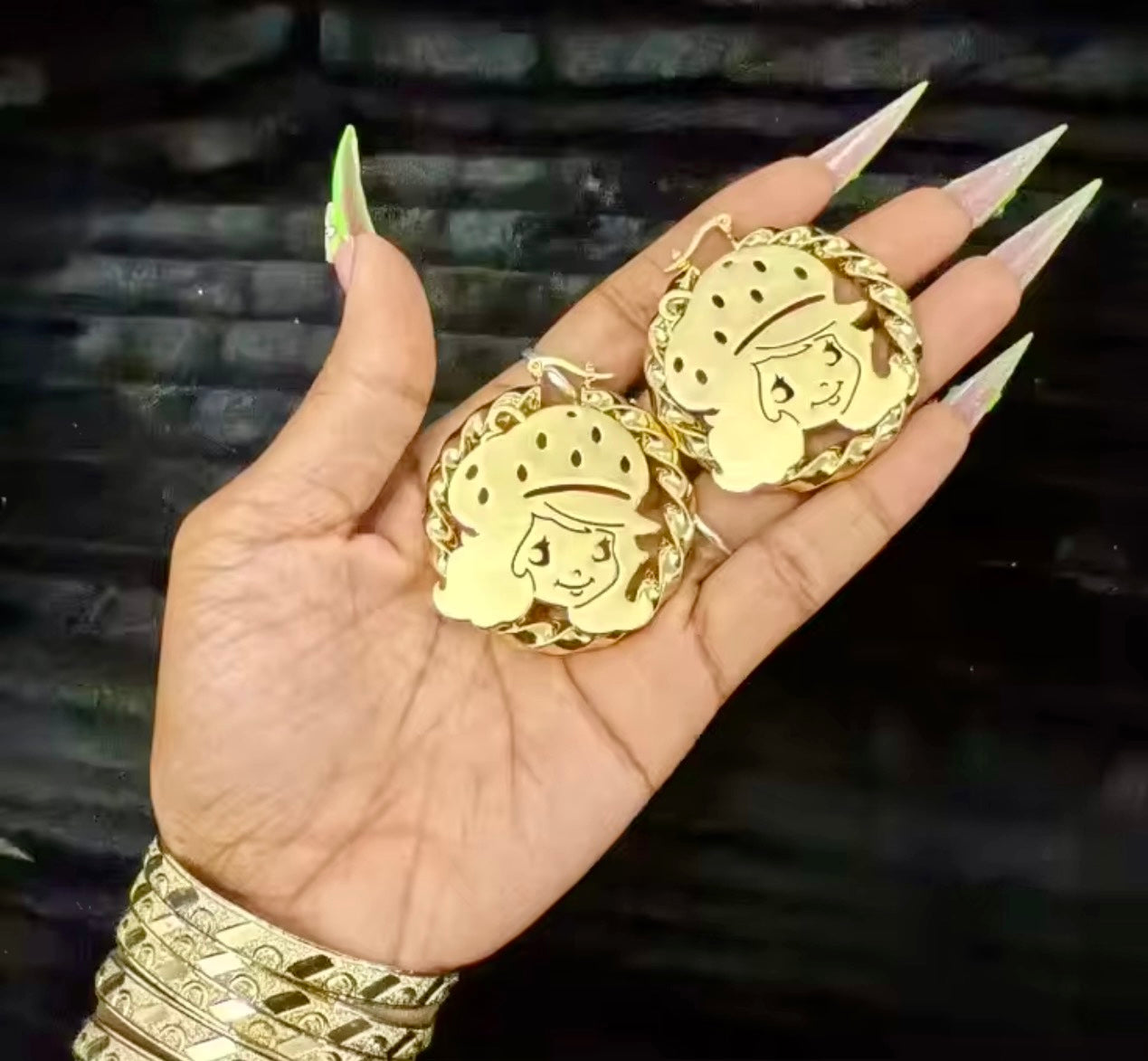 Character Hoop Earrings